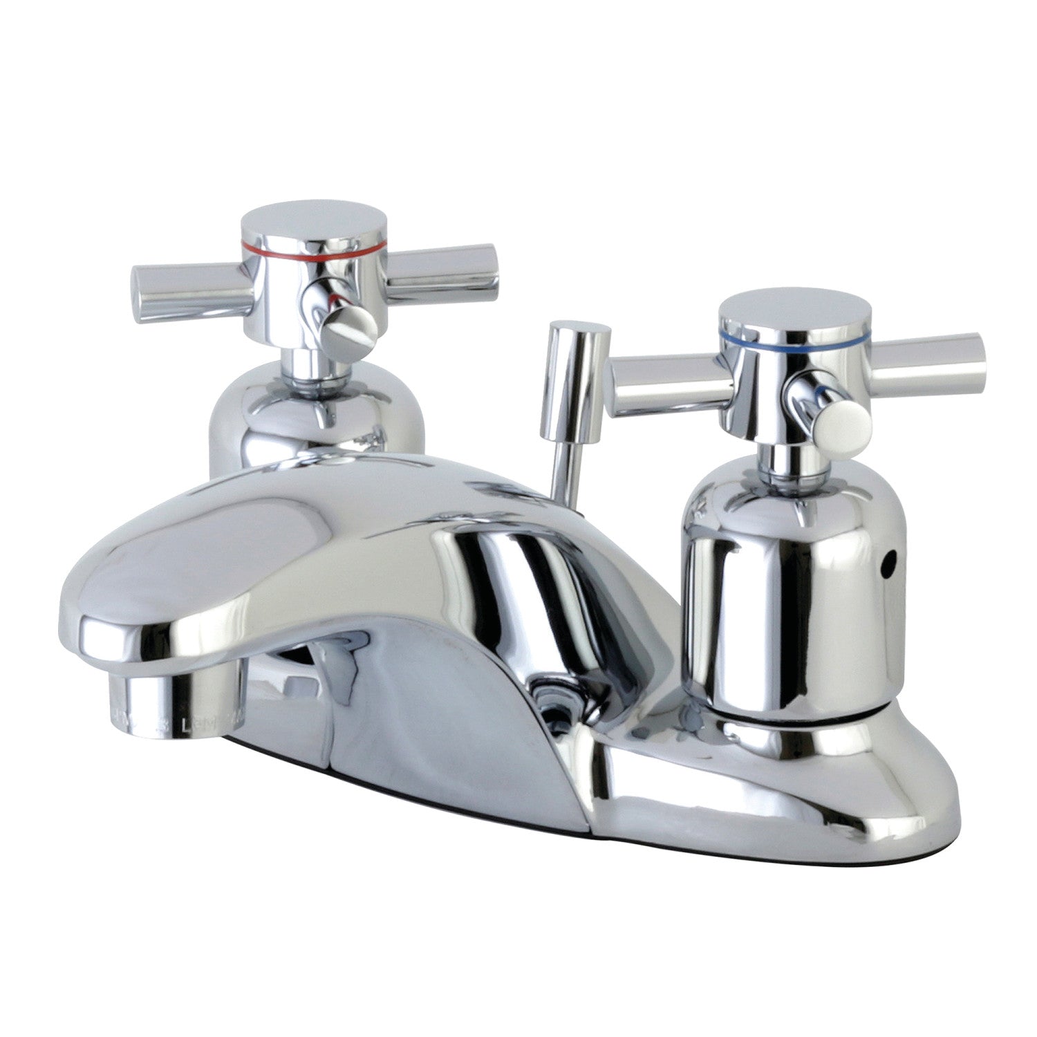 Kingston Tulare FB8621DX - Concord Double-Handle 3-Hole Deck Mount 4-Inch Centerset Bathroom Faucet with Pop-Up Drain, Polished Chrome — image 1